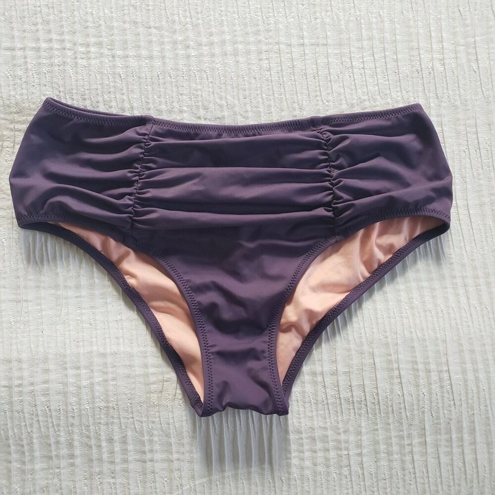 Victoria's Secret Purple Bikini Bottoms SWIM High Waist Size XS